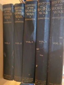 History of the World War Books Vol # 1-5 By: Frank H. Simonds 1917-1920 First Ed - Picture 1 of 15