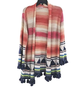 Calypso St. Barth Strickjacke vorne offen Grobstrick Quasten Damengröße 1  - Bild 1 von 6