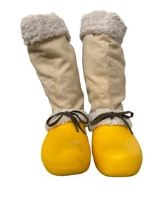 Crocs HALEY Women’s Yellow Winter Snow Boots Faux Fur Lined Size 7 #10646 RARE! - Picture 1 of 8
