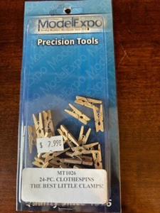 MODELEXPO MT1026 MINI CLOTHES PINS TINY CLAMPS 24 PCS, NEW IN PACKAGE - Picture 1 of 1