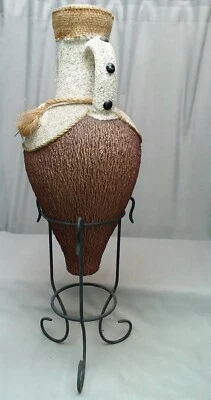 Amphore, Replika Dekoration Blumenvase, Metallgestell Vase  P 206 - Bild 1 von 4