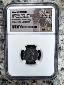 ROMAN EMLPIRE Domitian, AD 81-96 AR Denarius Ch AU - Picture 1 of 4