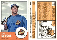 Zeke DeVoss Signed 2012 Topps Heritage ML #182 Card Peoria Chiefs Auto AU