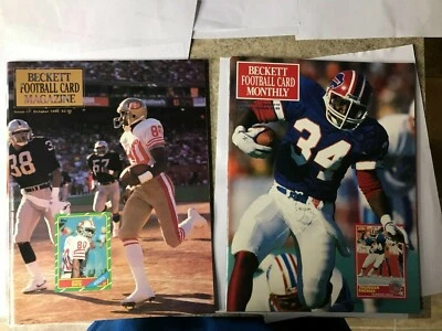 OCTOBER 1990 ISSUE #7 BECKETT FOOTBALL  JERRY RICE FRONT COVER CRISP ALSO #12 - Image 1 of 4