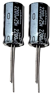 2200uF 25V Kondensator Original Nichicon Electrolytic 105°C 2er Pack TV Reparatur - Bild 1 von 6