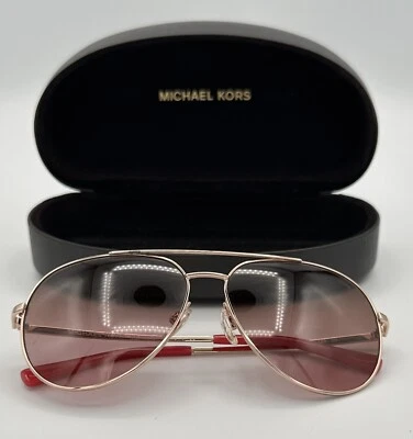 Gafas de sol para mujer MICHAEL KORS ROSE GOLD AVIATOR MK5009 Rodinara, lentes degradadas Foto 1 de 4
