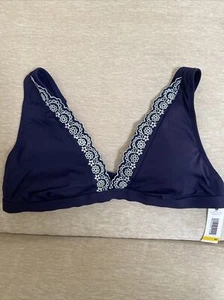 Anne Cole Damen Badeoberteil Ösenbesatz Blau BH Gr. Medium Neu - Bild 1 von 5