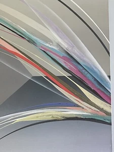 Poster Esposizione Galleria 29” x 40” Elba Alvarez Geometrico Astratto anni 80 90 Postmod - Foto 1 di 4