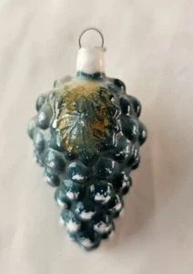 Vintage Glass Christmas Tree Milk Glass Ornament. Grape Cluster - Picture 1 of 3
