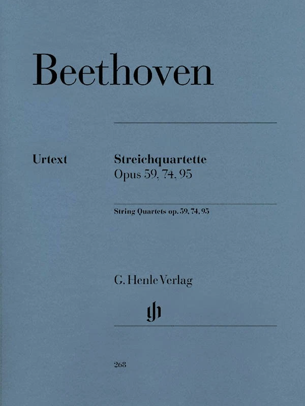 Beethoven String Quartets Op 59 74 95 Henle Urtext Violin Sheet Music Book - Image 1 of 1