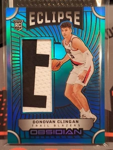 2024-25 Obsidian Donovan Clingan ECLIPSE Electric Etch Blue Flood /30 - Bild 1 von 11