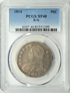 1814 CAPPED BUST HALF DOLLAR 50C PCGS XF 40 - Picture 1 of 2