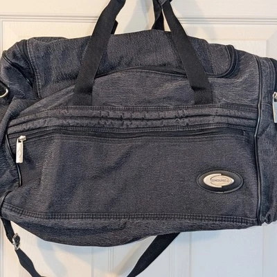 Oakley Duffel Bag Vtg Concourse gray Black Denim Satchel Water Resistant - Image 1 of 4