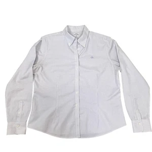 Brooks Brothers Women's Fitted Shirt 16 Blue White Stripe Non-Iron - Picture 1 of 9