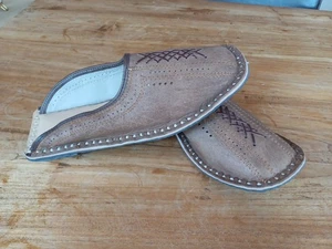 Herrenschuhe/Schlappen aus Indien, ca Gr. 45, direkt dort gekauft, Handarbeit! - Bild 1 von 7