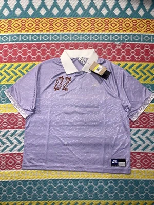 耐克 SB 提花滑板球衣紫色帆白色超大尺寸 S — 第 1/4 张图片