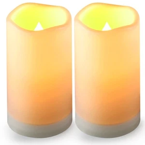 Solar flameless Candles Outdoor Waterproof,Dusk to Dawn Outdoor Lighting, Fli... - Picture 1 of 7
