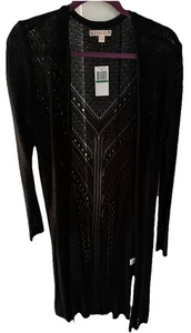 Neu mit Etikett "It's Our Time" schwarzer Damen-Longpullover Mantel Größe Large - Bild 1 von 5