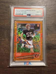 2020 Optic Logan Wilson #143 Orange Scope Prizm /79 PSA 10 Rookie Card Bengals - Bild 1 von 2