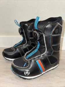 K2 Mini Turbo Snowboard Boots Jugend Gr. 12 blau rot schwarz Grom Snowboarden  - Bild 1 von 13