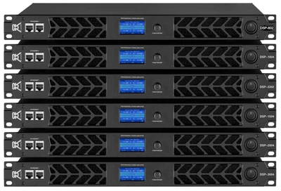 1X CVR Audio DSP-802 BLACK Professional Amplifier 1 Space 800 Watts x 2 at 8-Ohm - Image 1 of 2