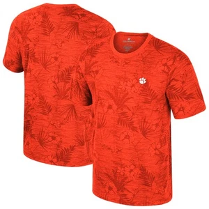 Men's Colosseum Orange Clemson Tigers Floral Printed T-Shirt - Picture 1 of 3