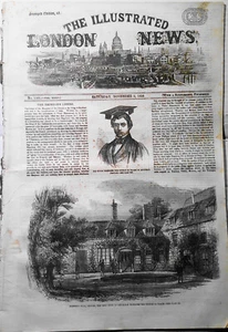 Illustrated London News, Nov. 5, 1859. Oxford University Museum & Gymnasium etc - Picture 1 of 24