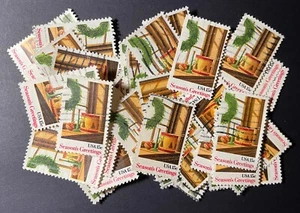 50 stamps for Art or Crafting - 15 cents Christmas theme US #1843 Bob Timberlake - Picture 1 of 2