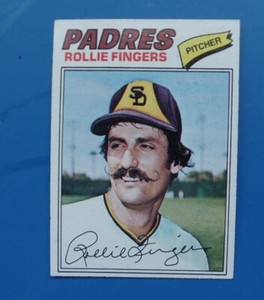1977 Topps #523 Rollie Fingers HOF San Diego Padres  Free Shipping 