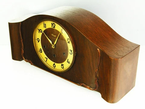PURE ART DECO WESTMINSTER  CHIMING MANTEL CLOCK KIENZLE  BLACK FOREST Cover