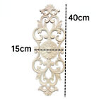 1X Wood Carved Applique Furniture Door Wall Decal Unpainted Retro Craft Decor