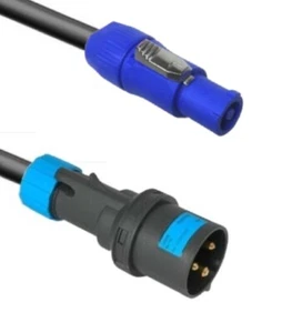 Cavo da CEE a Powercon blu, cavo Nexans Titanex da 0,5 a 25mt, Made in Italy - Imagen 1 de 2