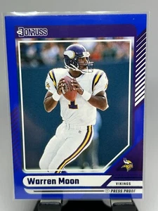 Panini Donruss 2024 - Warren Moon #126 prueba de prensa azul - Imagen 1 de 1