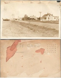 FIRST AVENUE DONNYBROOK NORTH DAKOTA REAL PHOTO POSTCARD street scene RPPC - Picture 1 of 1