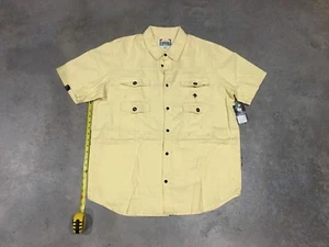 LRG, gelb Kurzarm Knopfleiste, neu mit Etikett Einzelhandel $ 66 Größe 2XL - Bild 1 von 9