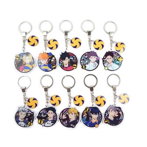 Haikyuu!! Kozume Hinata Tetsurou Kageyama Acrylic Keychain Key Ring Race Strap - Picture 1 of 21
