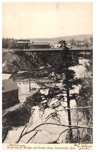 Postal antigua Sherbrooke Quebec Canadá Wolff Street Bridge publicada 1906 - Imagen 1 de 2