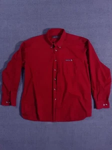 Marlboro Uomo Taglia L Classici Marlboro Rosso, Bottoni, Manica Lunga Made in USA - Foto 1 di 11
