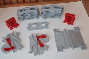 LEGO DUPLO Train Tracks - 10 Curves + 1 Straight + 2 Switch tracks - Picture 1 of 1