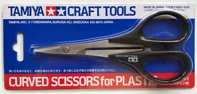 Tamiya 74005 Curved Scissors RC Car Body Plastic Model Craft Tools - UK Stock - Image 1 of 4
