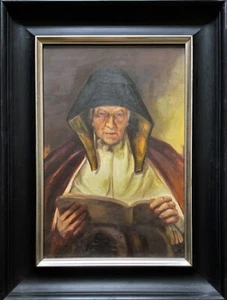 Retrato al óleo a bordo pintura de una dama del siglo XVII - Imagen 1 de 8