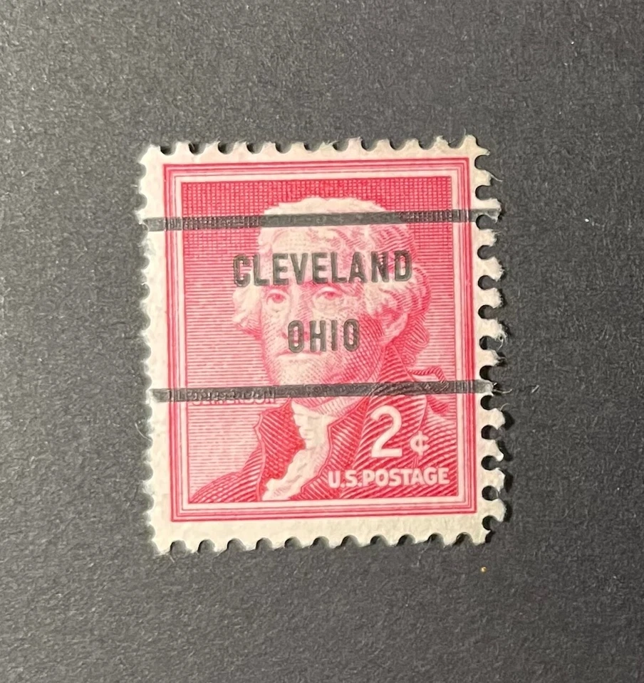 Cleveland, Ohio Type 71 Precancel - 2 cents Jefferson - U.S. #1033 - OH - Image 1 of 1