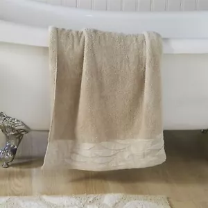 Bath and Hand Towels 100% Cotton Lacie by D & D in Natural - Picture 1 of 5
