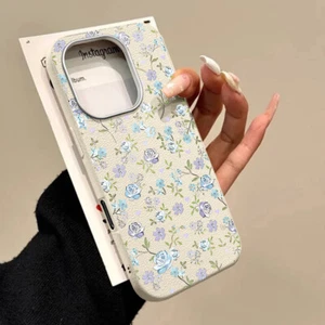 Flower Pattern Case For iPhone 16 Pro Max 15 14 13 12 11 Shockproof Phone Cover - Picture 1 of 22