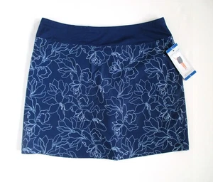 Cypress Club Womens Skort Blue Floral Print Stretchy Golf Shorts Skirt L Large - Picture 1 of 8