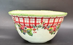 Tracy Potter The Winterland Collection Hand Painted Serving Bowl Dish 10.5" - Picture 1 of 8
