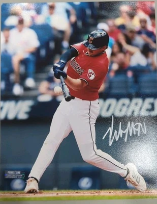 Foto autografiada firmada por Kyle Manzardo de 8x10 Cleveland Guardians con certificado de autenticidad Foto 1 de 2