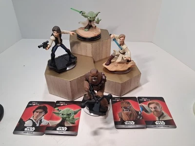 Disney Infinity Star Wars Obi-Wan Yoda Chewbacca Hans Solo Figuras Wii. 3,0 Foto 1 de 4