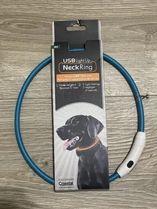 Coastal USB Light-Up Neck Ring / Collar dog with up to 24" Neck Size Large - Picture 1 of 2