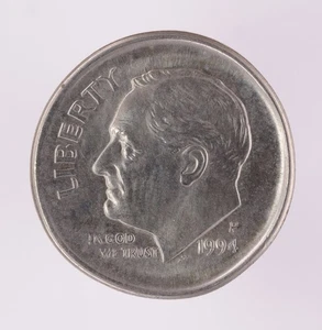 1994 Roosevelt Dime Forced Broadstrike (ER18) - Picture 1 of 2